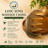LƯỢC SỪNG 5 RĂNG MASSAGE DA ĐẦU,DƯỠNG SINH ĐÔNG Y,THƯ GIÃN CỔ VAI GÁY