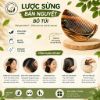 Lược Sừng Bán Nguyệt Bỏ Túi Chống Tĩnh Điện Massage Da Đầu Chải Tóc Mượt Tự Nhiên